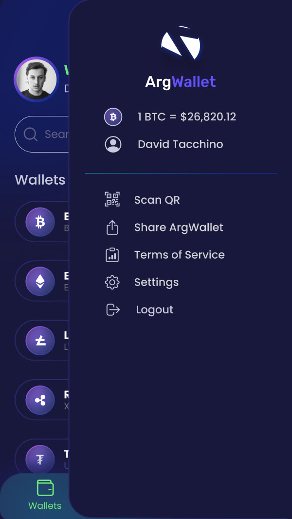 Menu screen