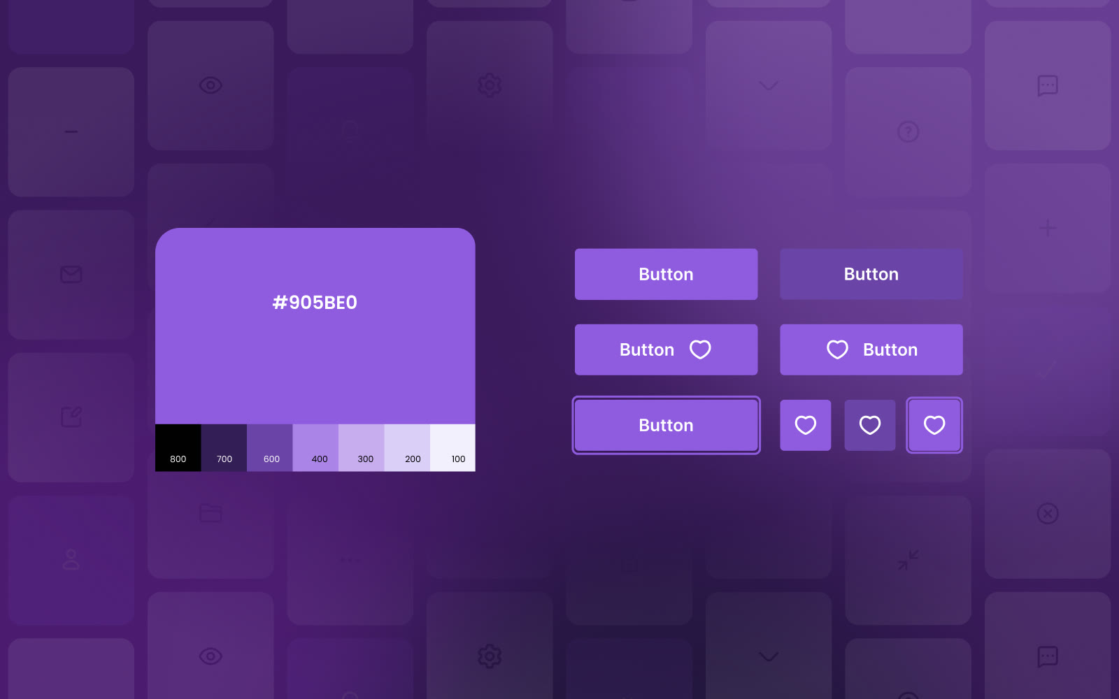 Design system color card and button set